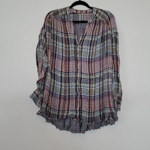 Free People oversized flowy shirt